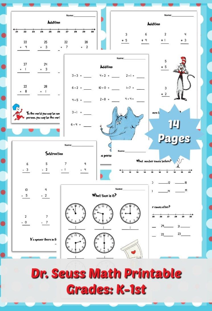 Save 85 Dr Seuss Worksheets Math 51