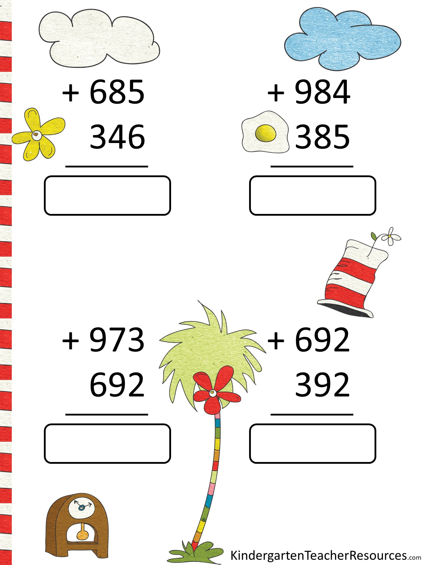 Save 85 Dr Seuss Worksheets Math 7