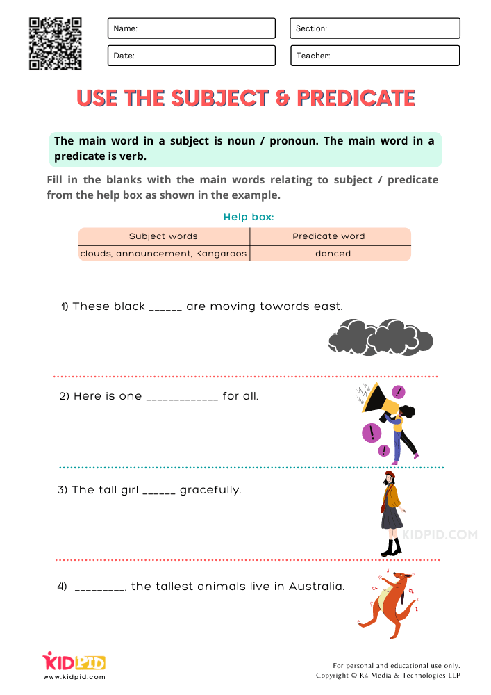 Save 85 Subjects And Predicates Worksheet 11