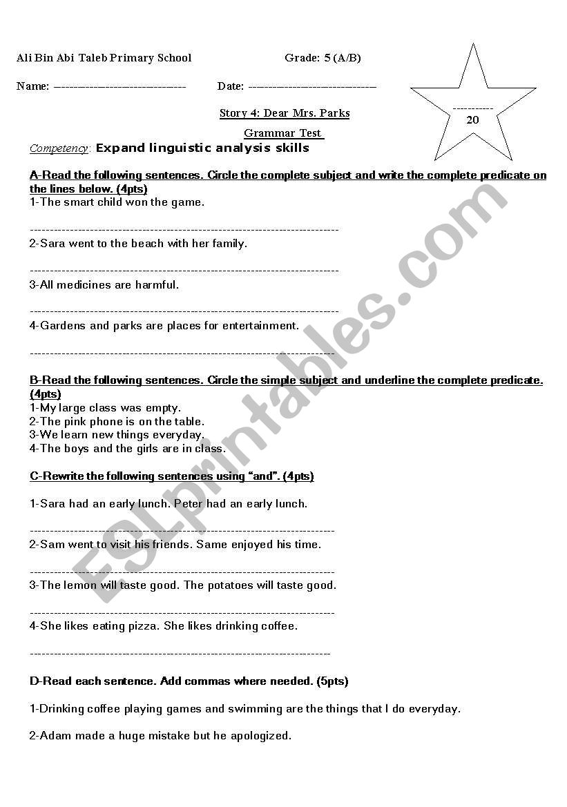 Save 85 Subjects And Predicates Worksheet 13