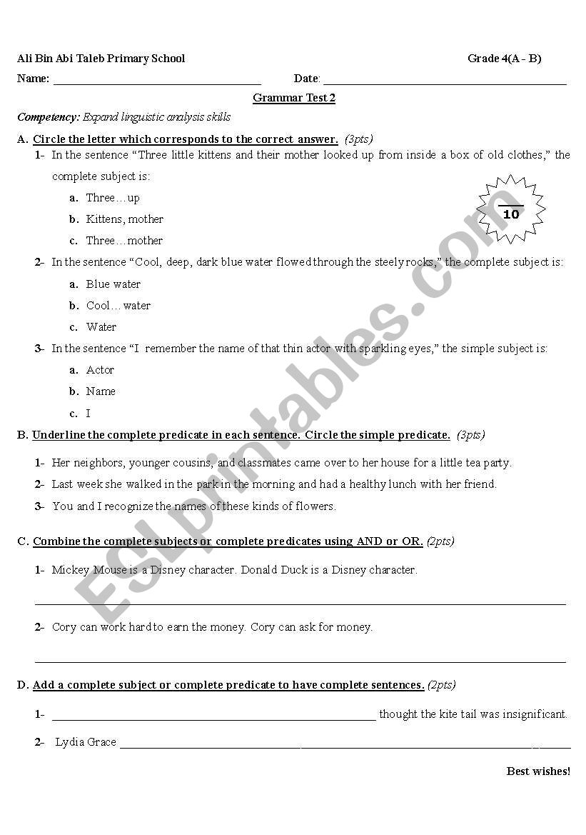 Save 85 Subjects And Predicates Worksheet 17