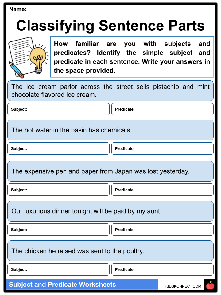 Save 85 Subjects And Predicates Worksheet 22