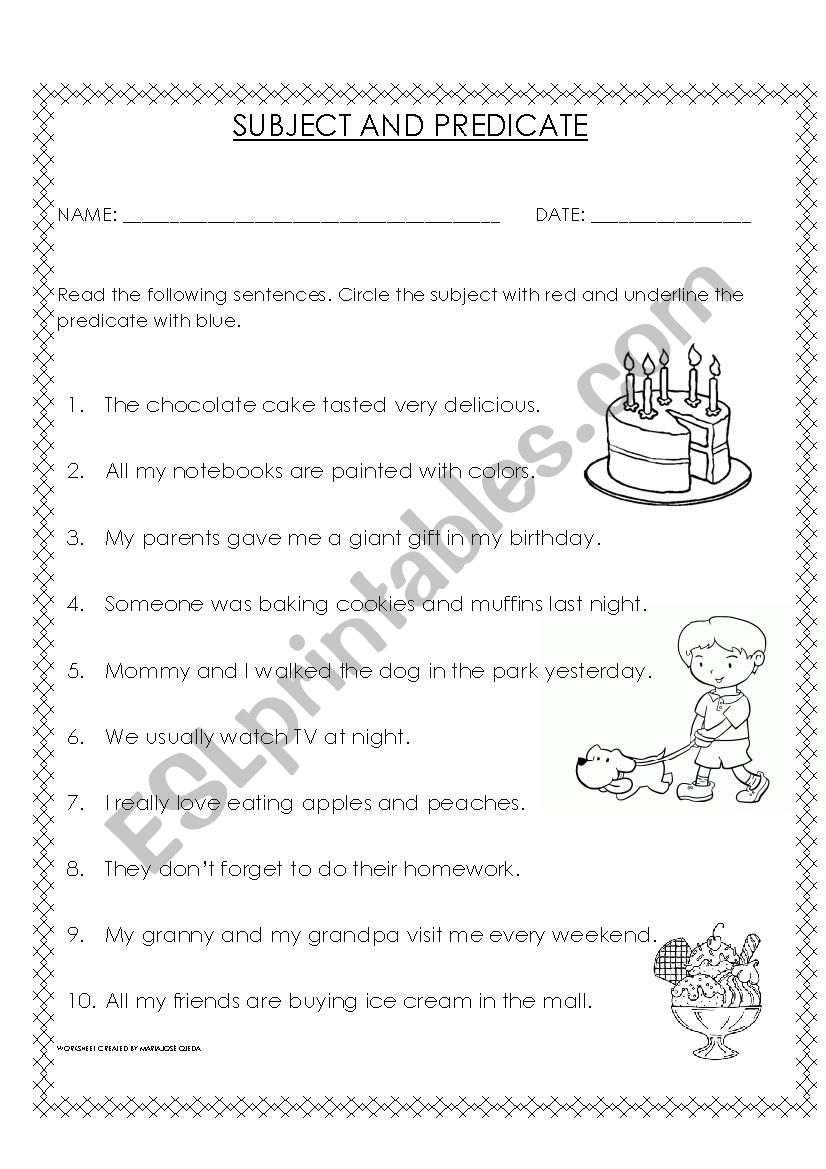 Save 85 Subjects And Predicates Worksheet 53