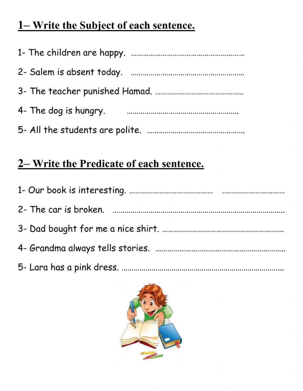 Save 85 Subjects And Predicates Worksheet 64