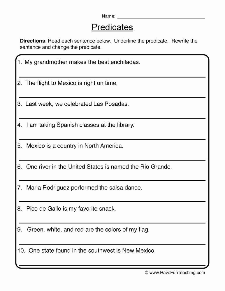 Save 85 Subjects And Predicates Worksheet 79