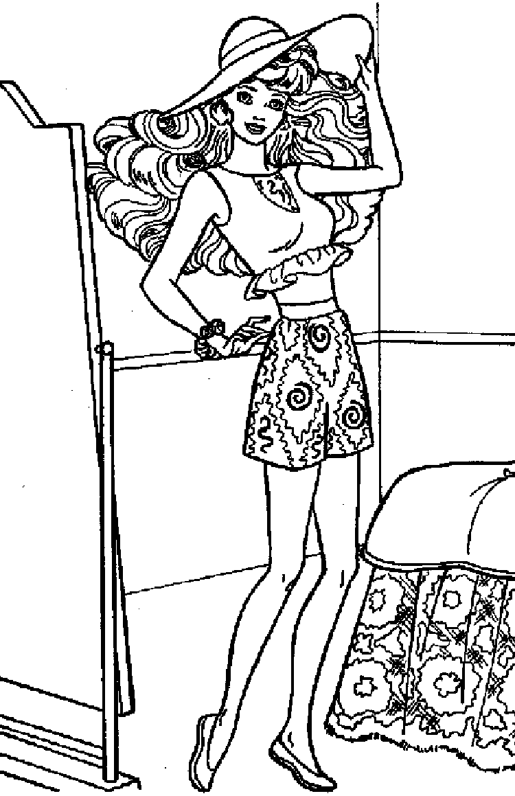 Best 45 Barbie Summer Coloring Pages Ideas 16