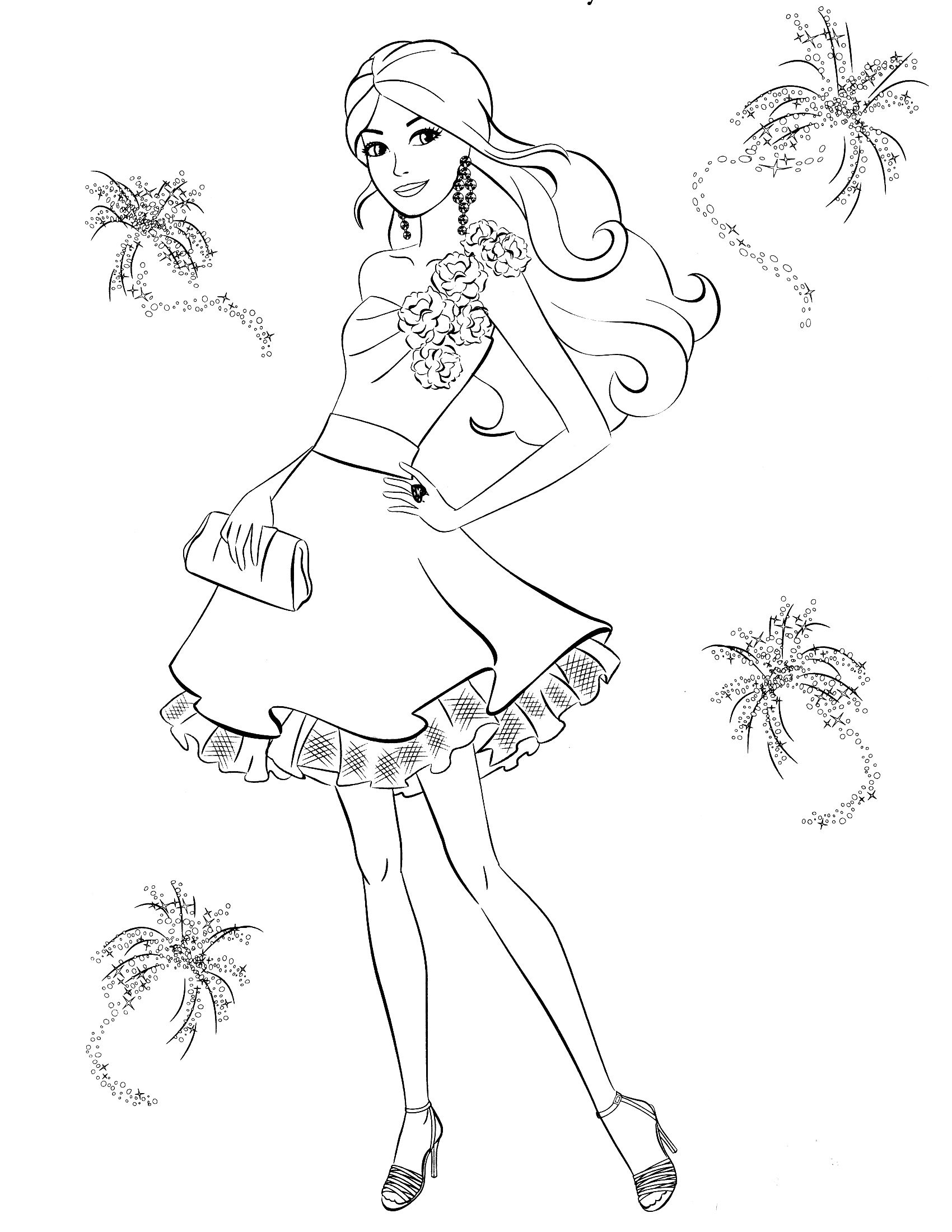 Best 45 Barbie Summer Coloring Pages Ideas 3