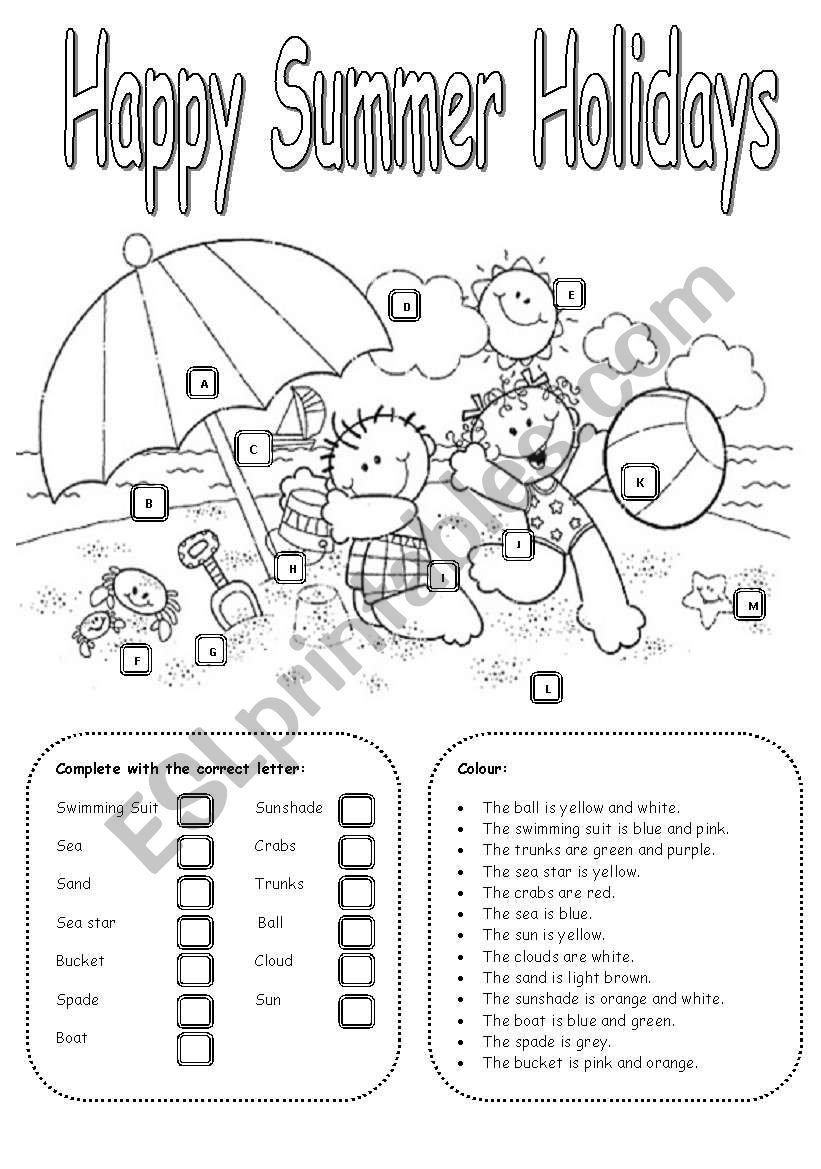 Best 45 Happy Summer Holidays Worksheets Ideas 1