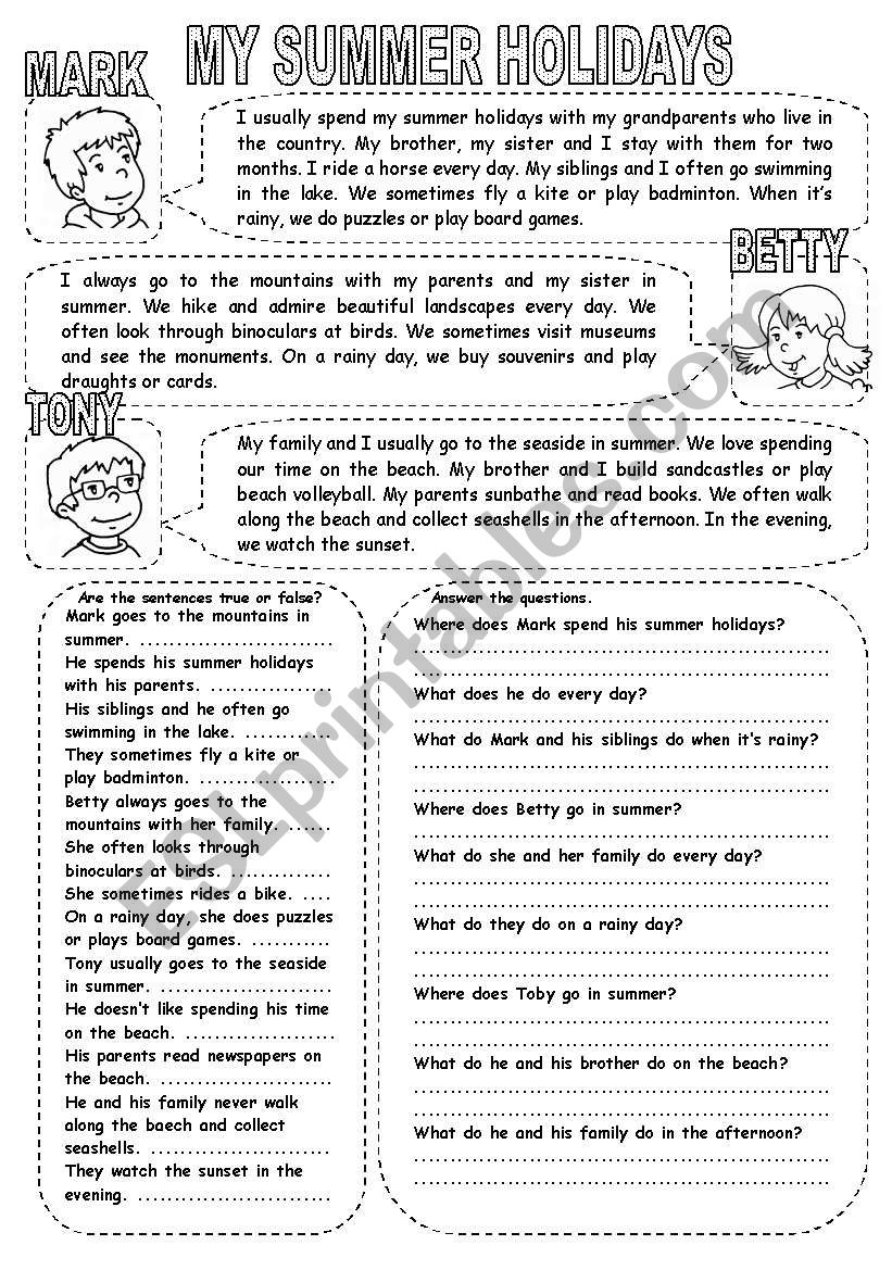 Best 45 Happy Summer Holidays Worksheets Ideas 19