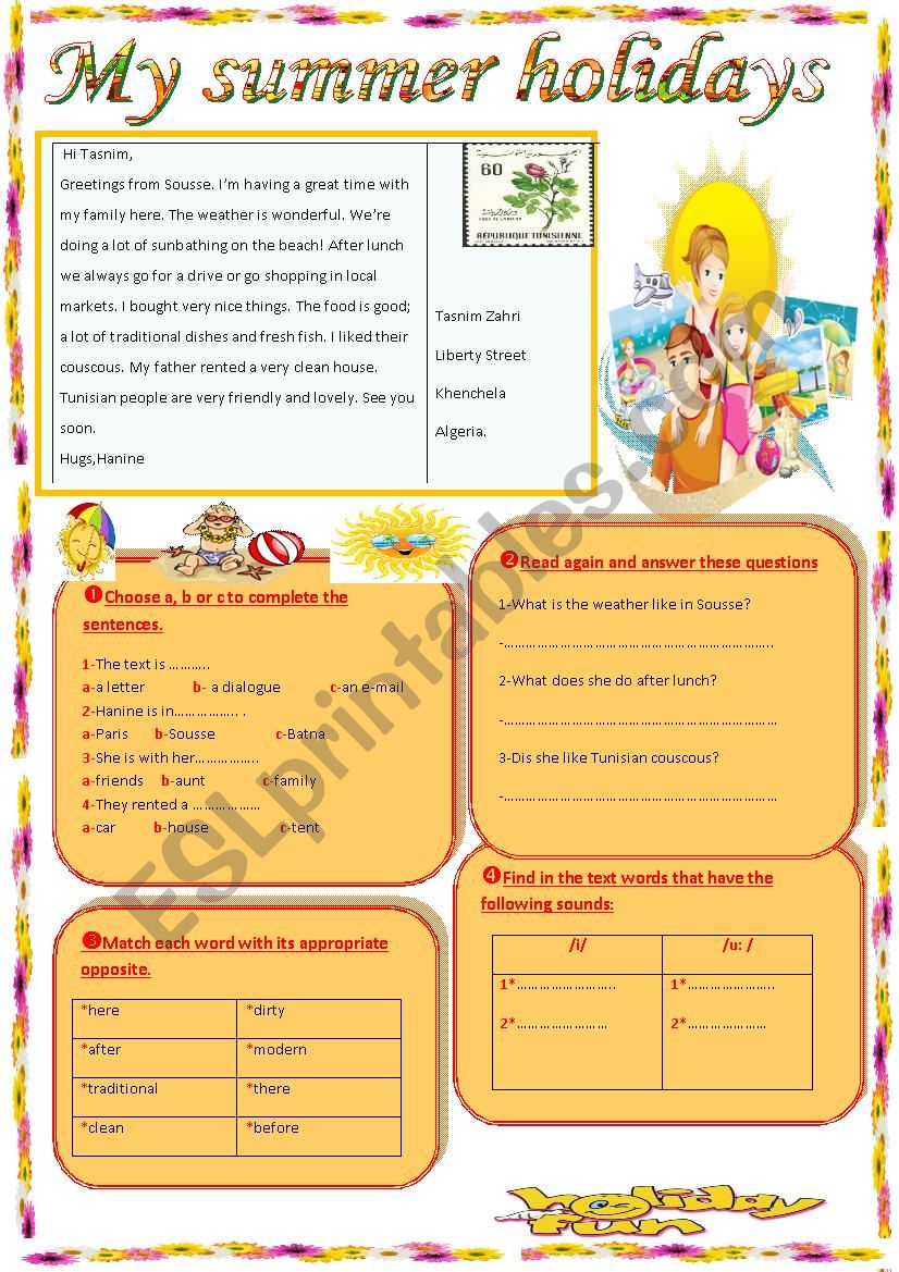 Best 45 Happy Summer Holidays Worksheets Ideas 3