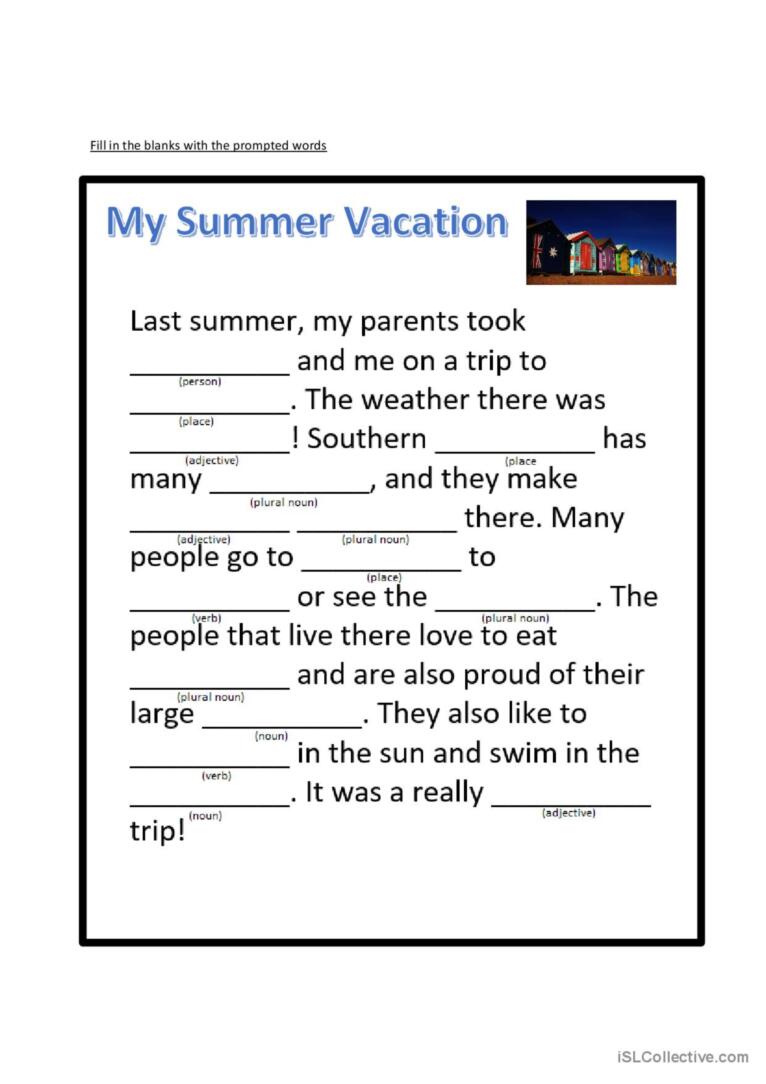 Best 45 Happy Summer Holidays Worksheets Ideas 38