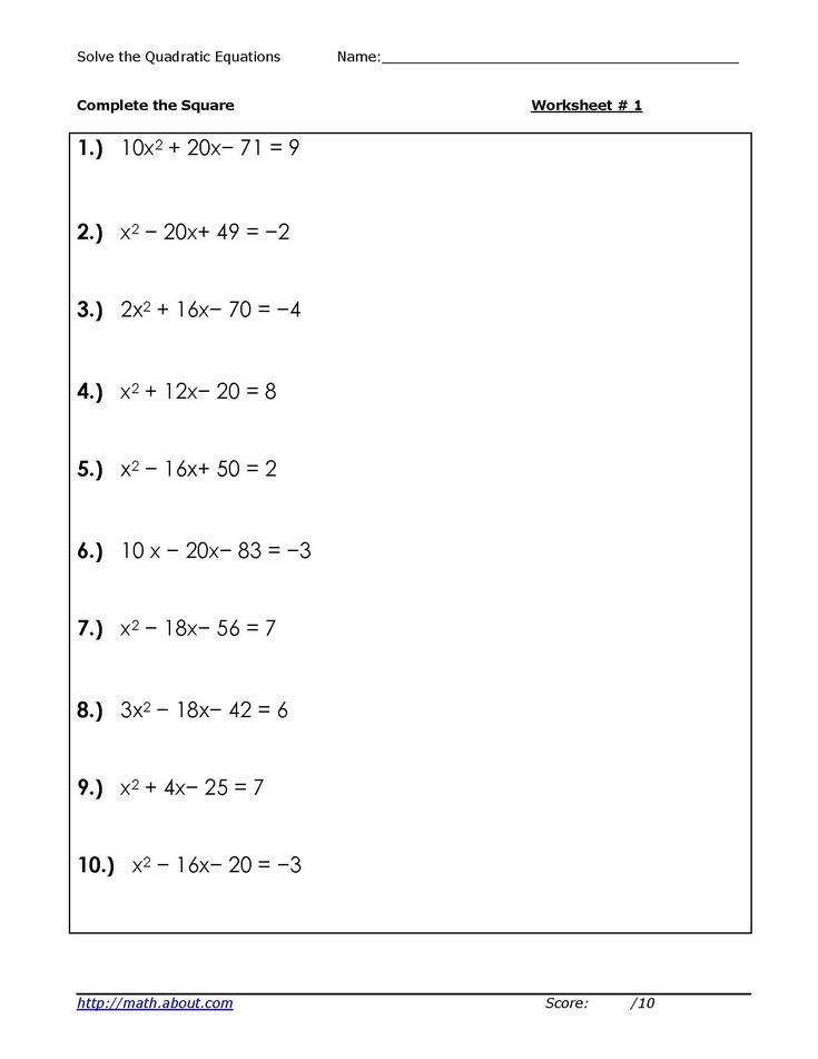 Best 45 Solving Quadratic Equations Ideas 40