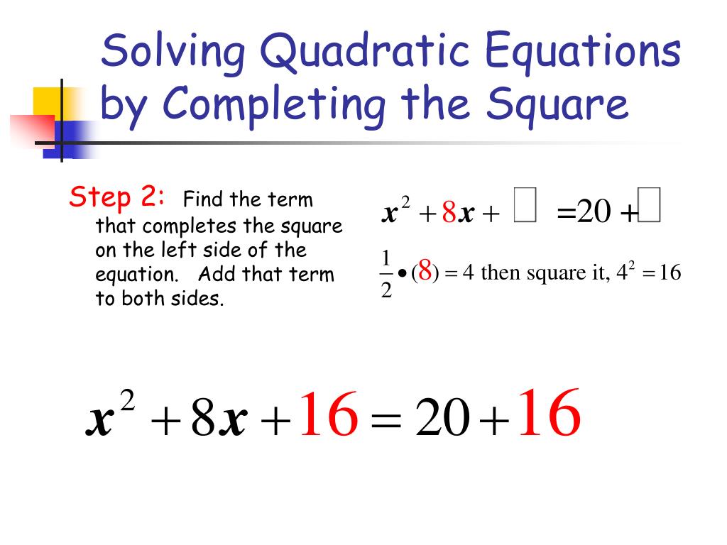 Best 45 Solving Quadratic Equations Ideas 6