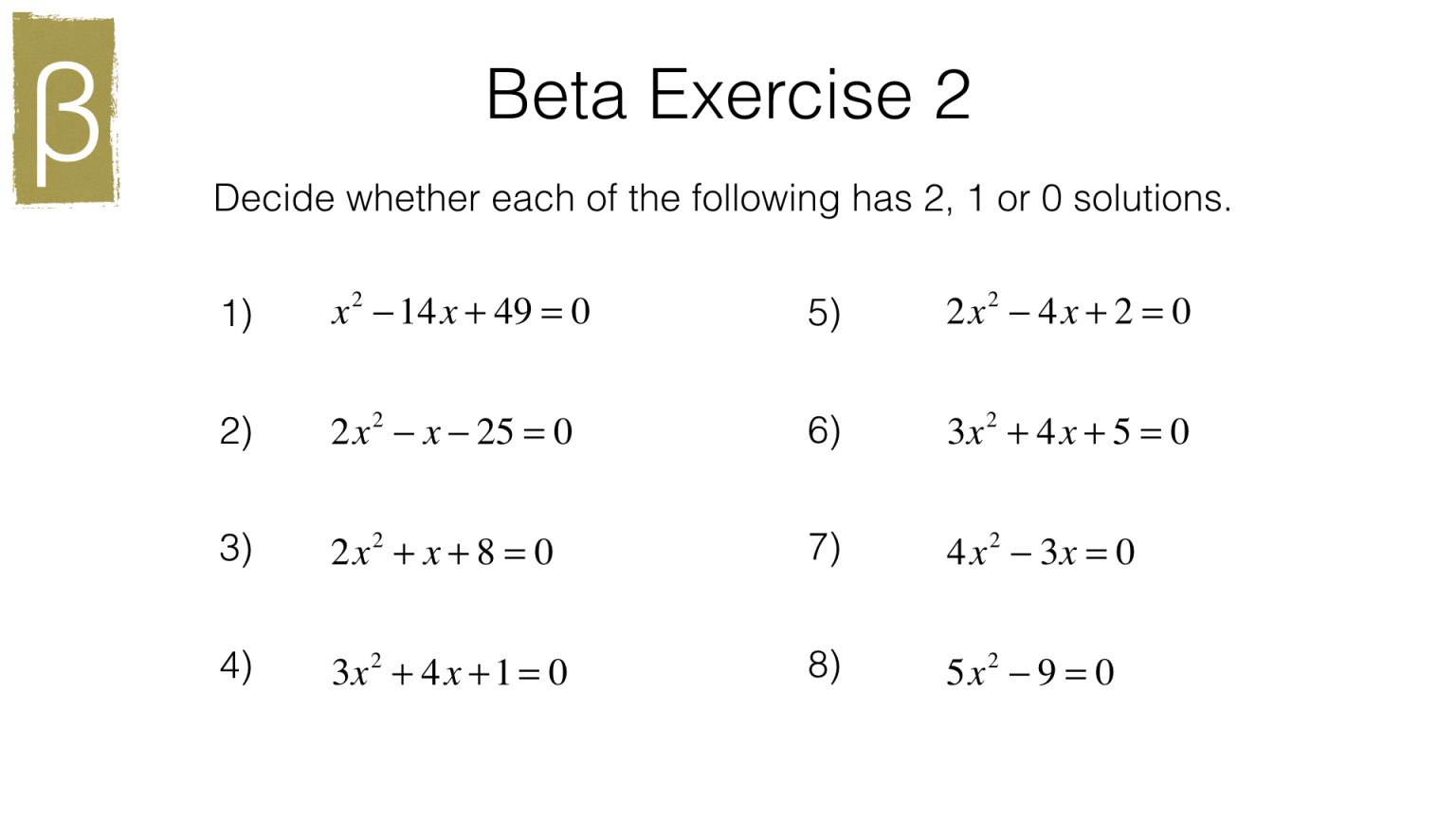 Best 45 Solving Quadratic Equations Ideas 9