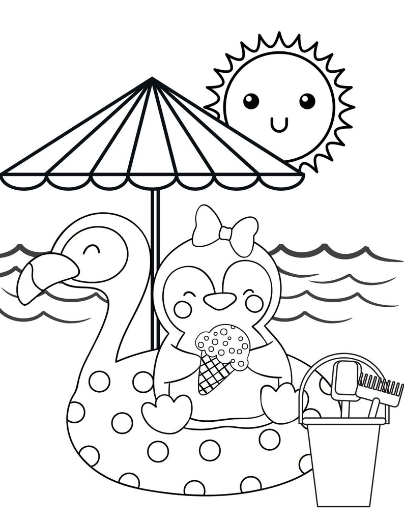 Best 45 Summer Coloring Pages Collage Ideas 13