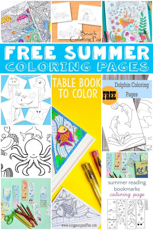 Best 45 Summer Coloring Pages Collage Ideas 28