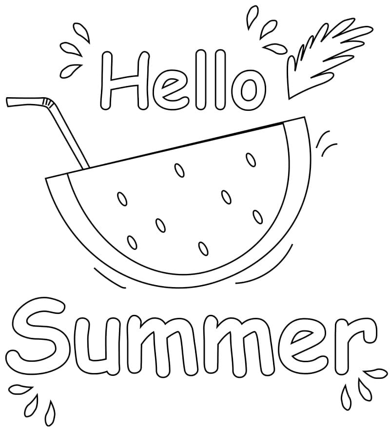 Best 45 Summer Coloring Pages Collage Ideas 45