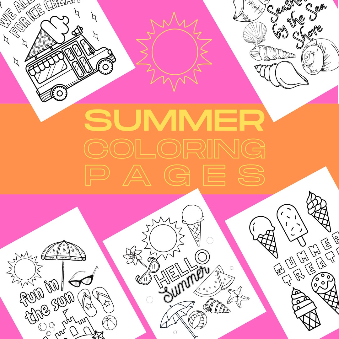 Best 45 Summer Coloring Pages Collage Ideas 7