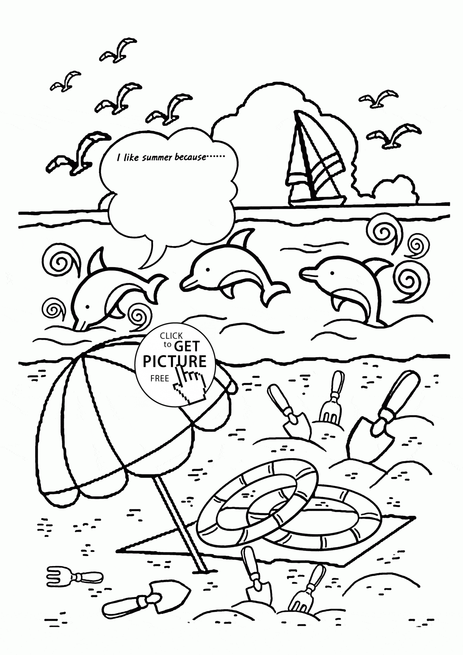 Best 45 Summer Coloring Pages Colored Ideas 27