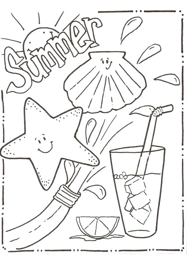 Best 45 Summer Coloring Pages Colored Ideas 9