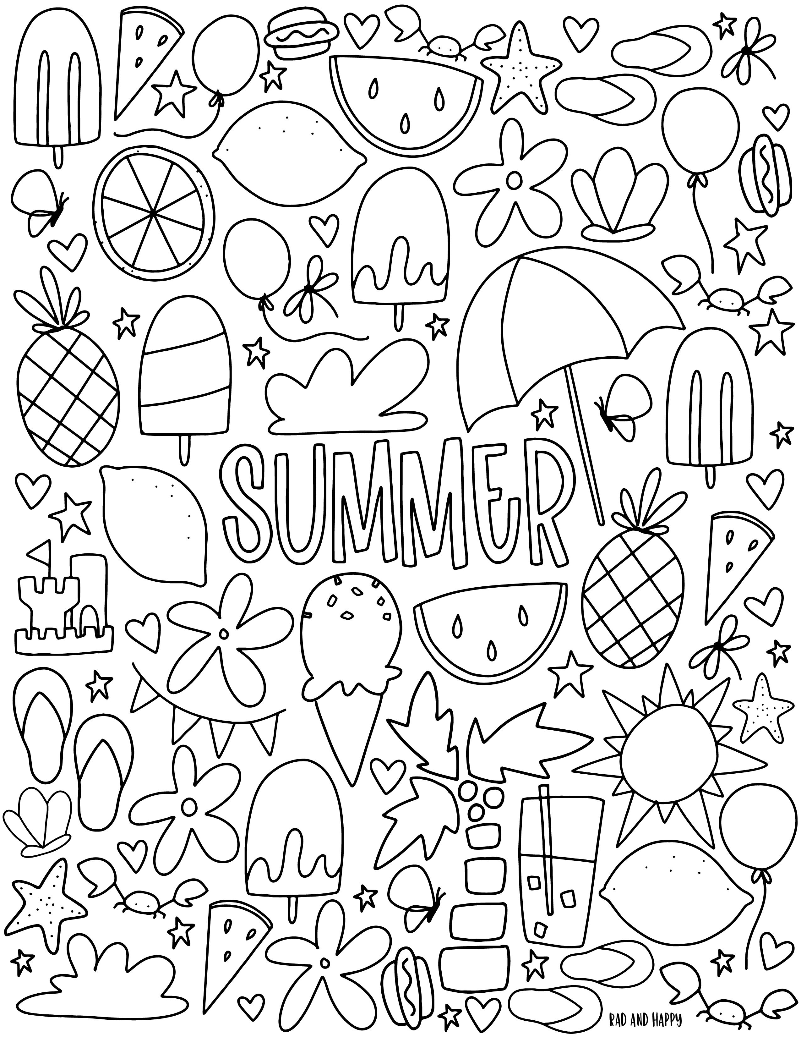 Best 45 Summer Coloring Pages Cute Ideas 1