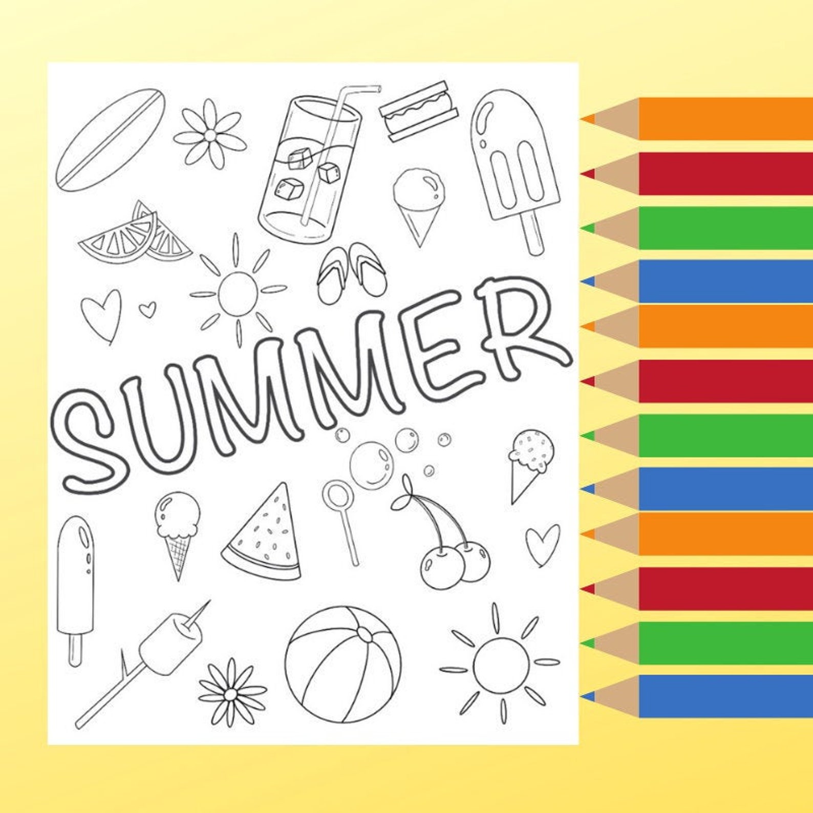 Best 45 Summer Coloring Pages Cute Ideas 17