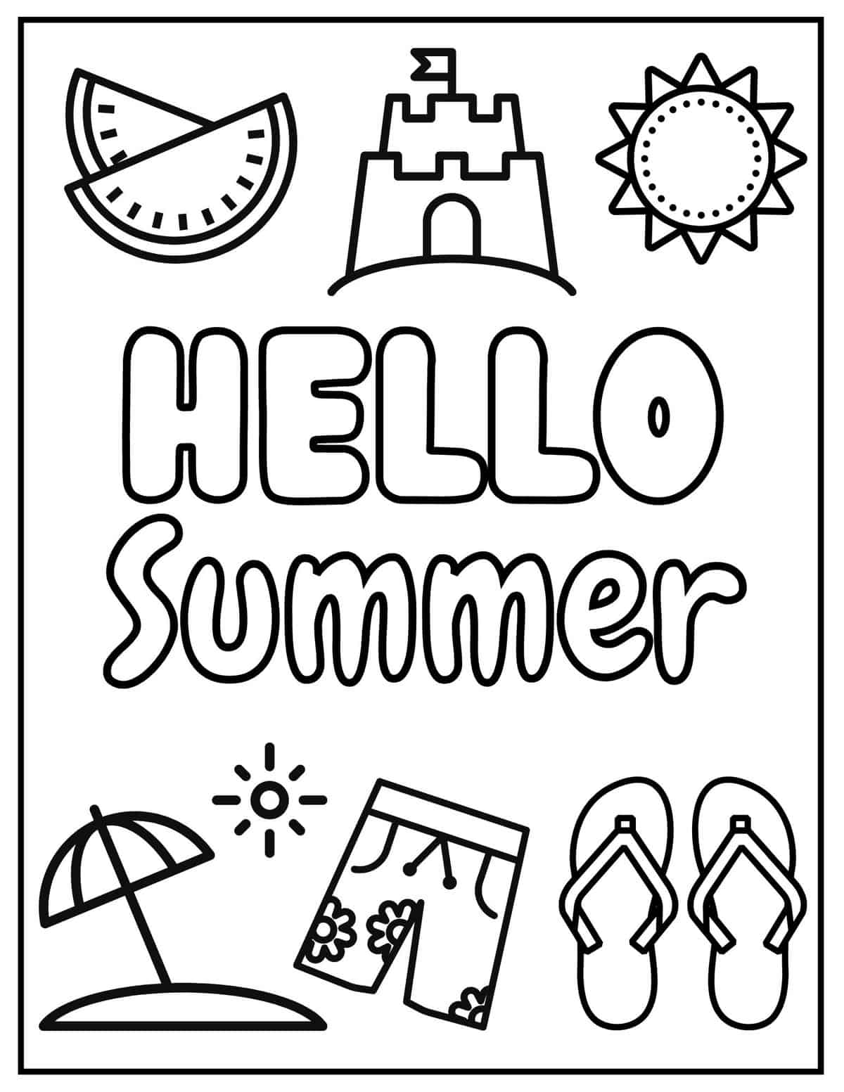 Best 45 Summer Coloring Pages Cute Ideas 29