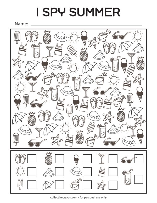 Best 45 Summer Worksheets I Spy Ideas 43