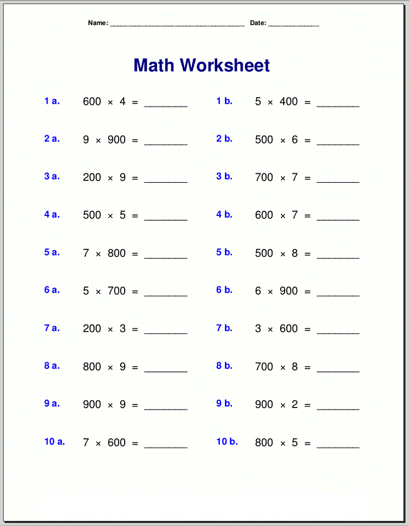 Best 50 Math Worksheets Grade 4 Ideas 1