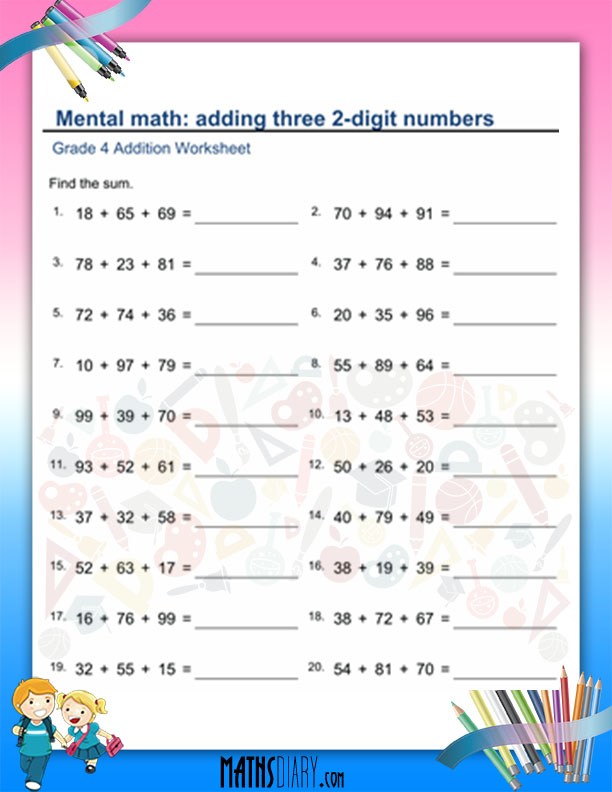 Best 50 Math Worksheets Grade 4 Ideas 12