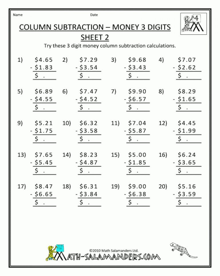 Best 50 Math Worksheets Grade 4 Ideas 38