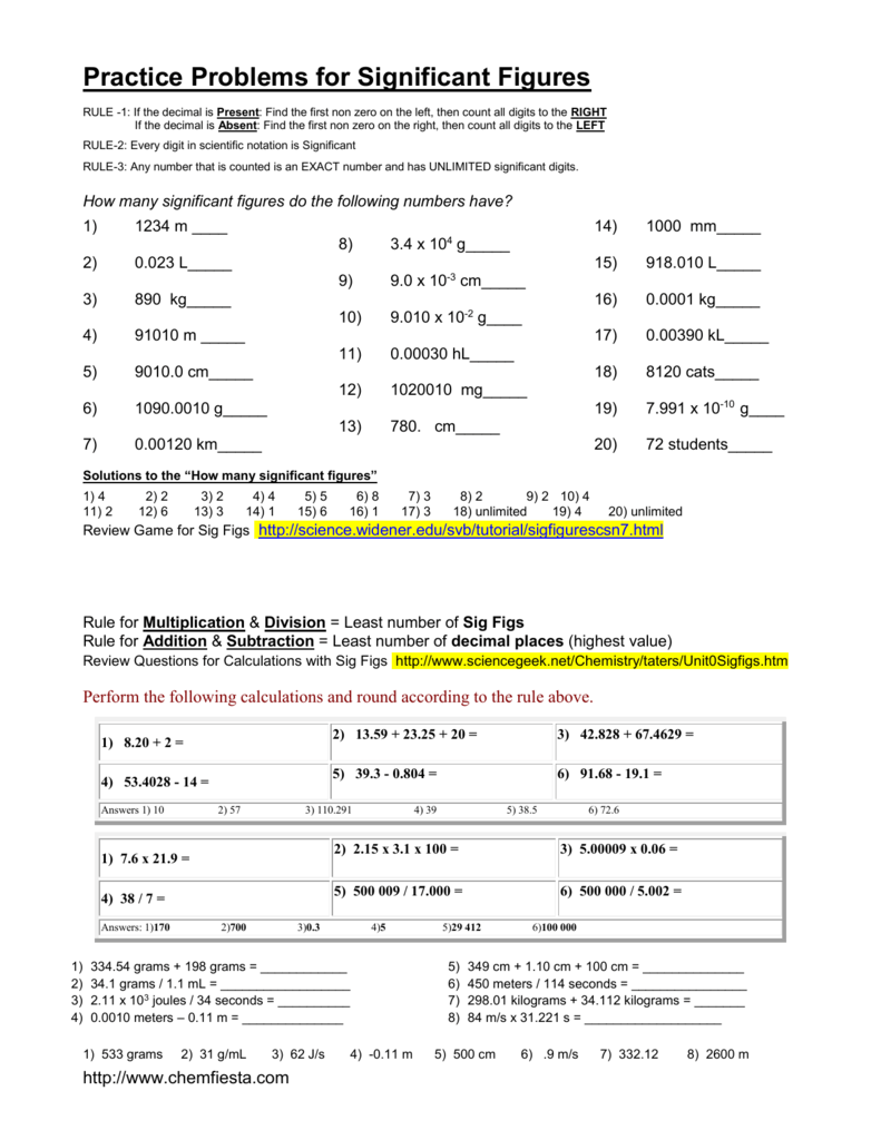 Best 50 Significant Figures Worksheets Ideas 28