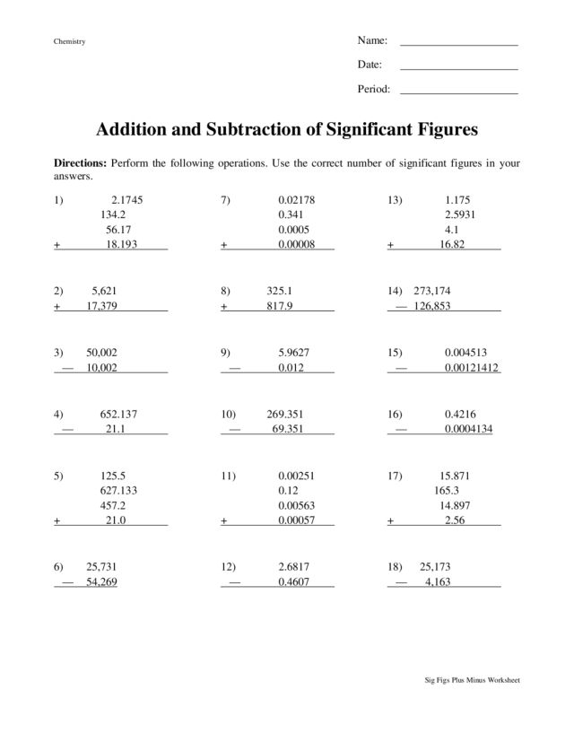 Best 50 Significant Figures Worksheets Ideas 33