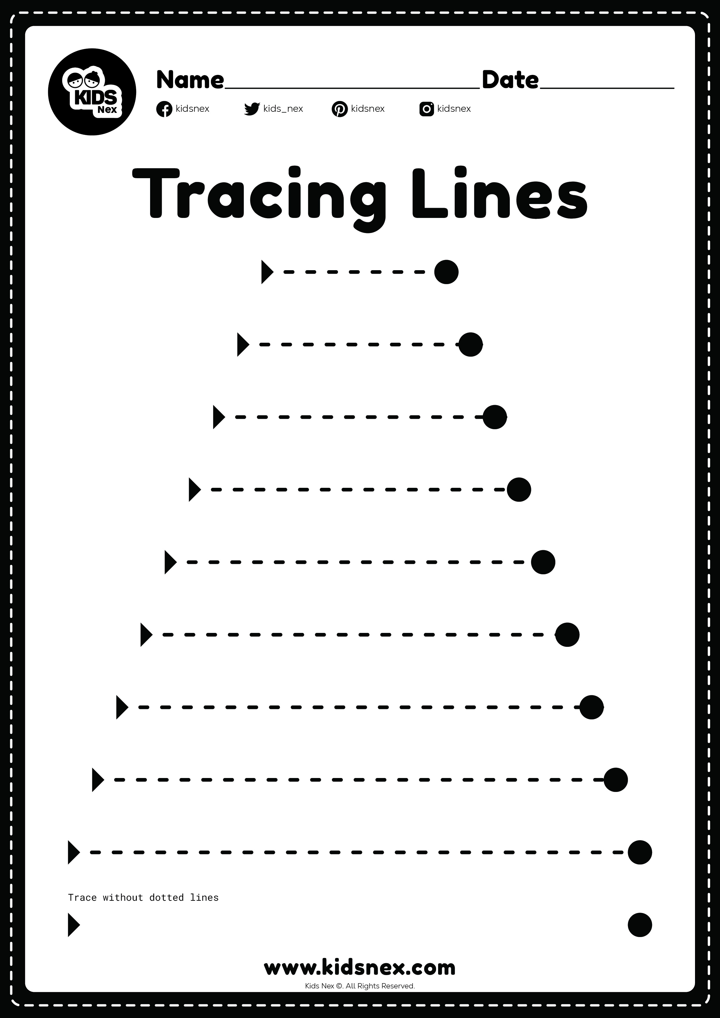 Best 50 Tracing Worksheets For Preschoolers Ideas 3