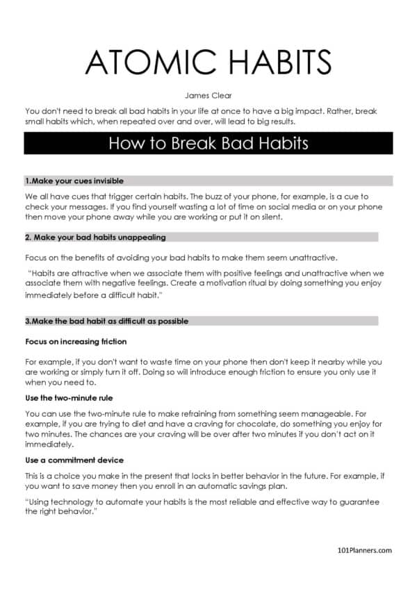 Get 85 Atomic Habits Worksheets Ideas 9