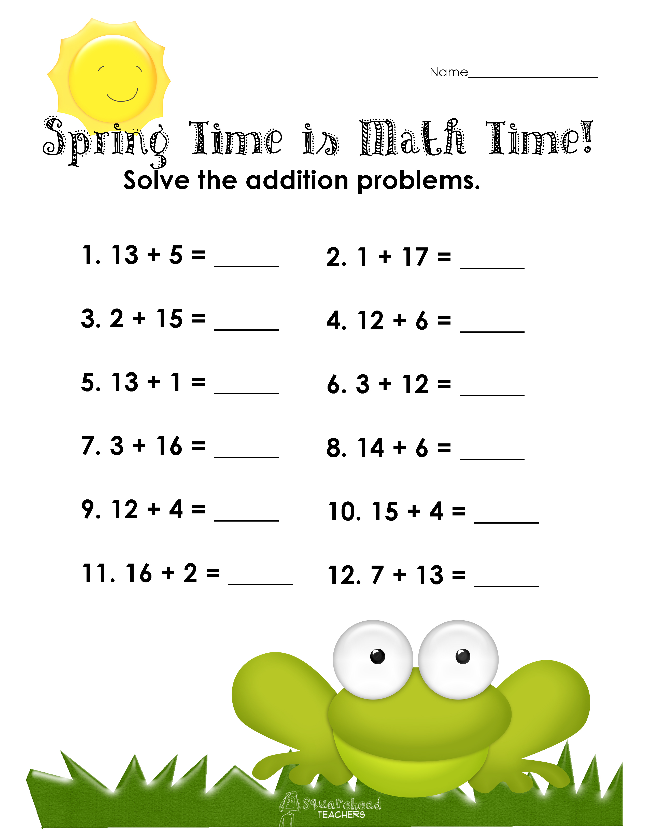 Get 85 Spring Math Worksheet Ideas 1