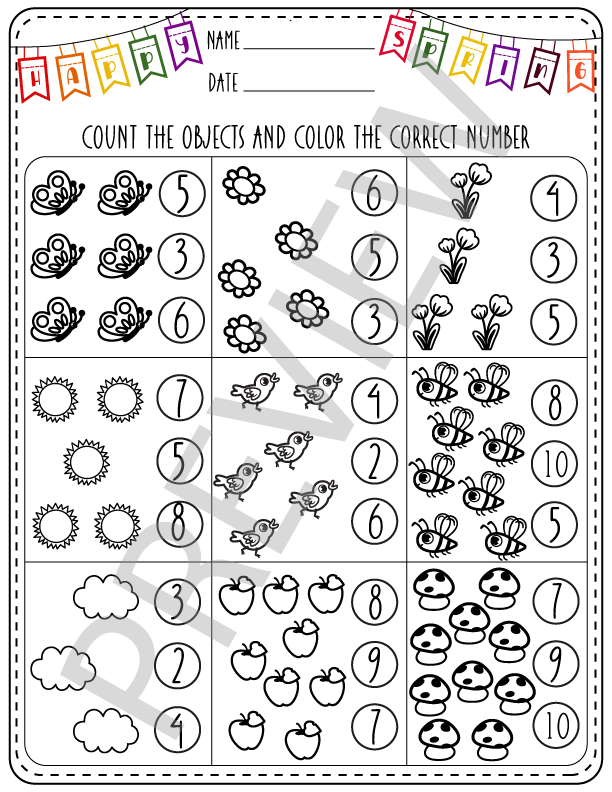 Get 85 Spring Math Worksheet Ideas 4