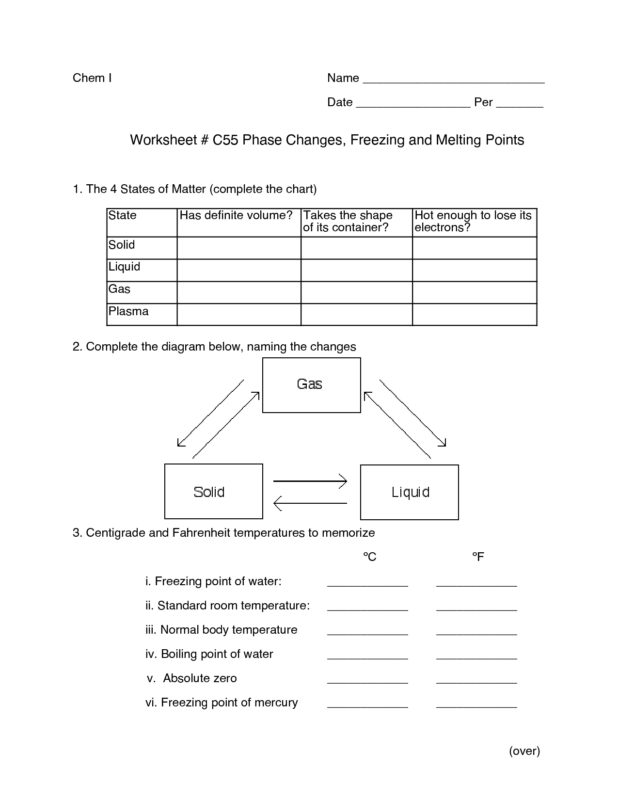 Save 60 States Of Matter Worksheets Ideas 8