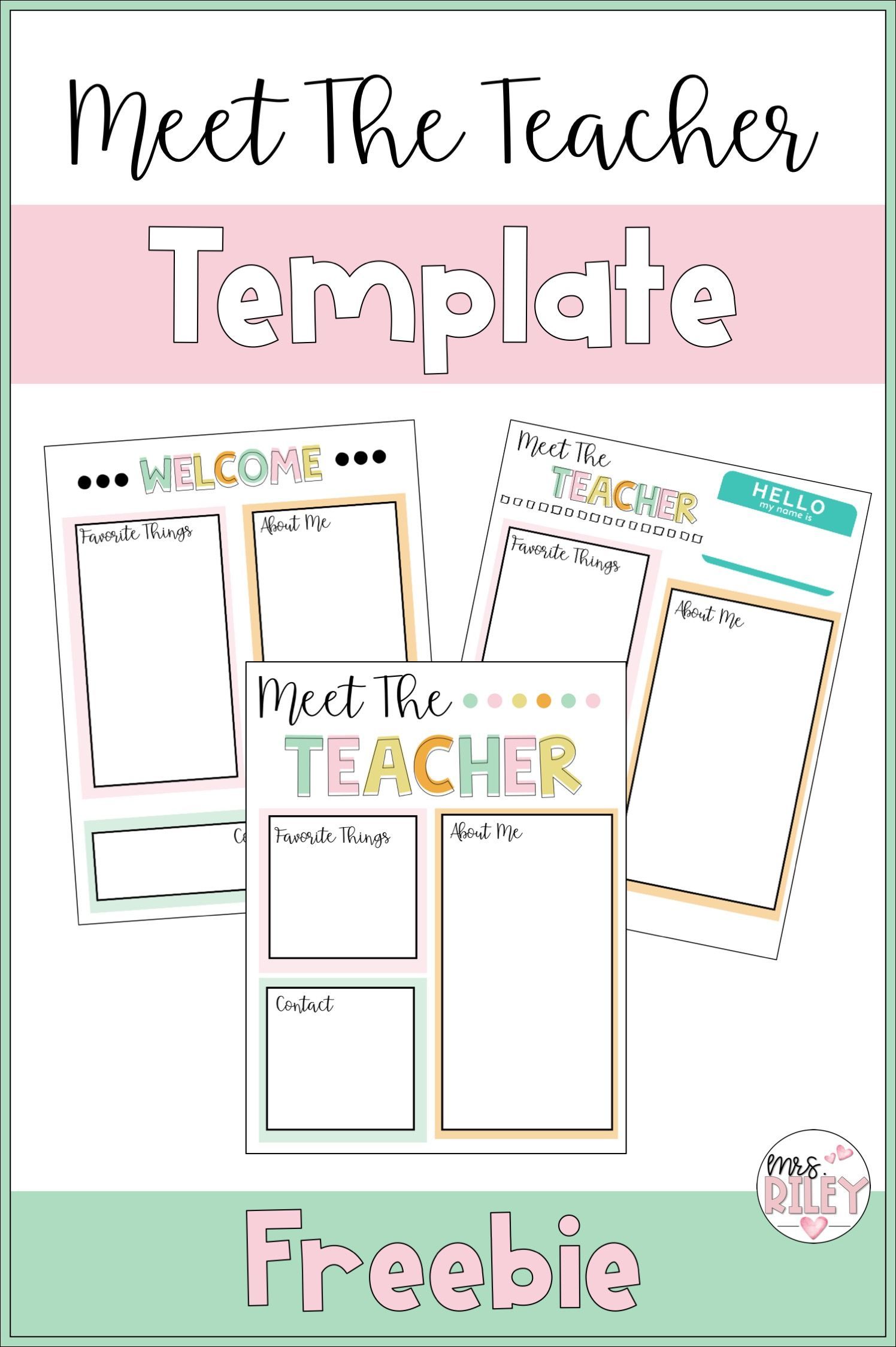 Best 45 Meet The Teacher Template Freebie Ideas 14