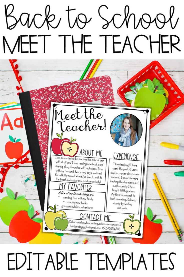 Best 45 Meet The Teacher Template Freebie Ideas 23