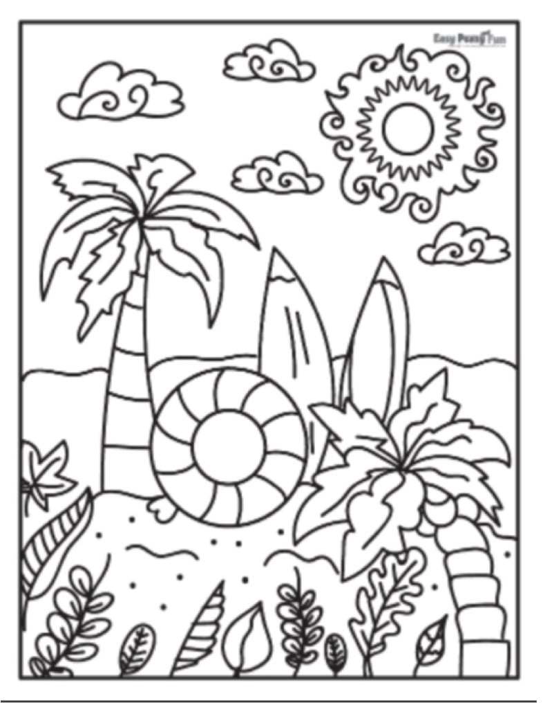 Best 45 Summer Coloring Pages Aesthetic Ideas 13