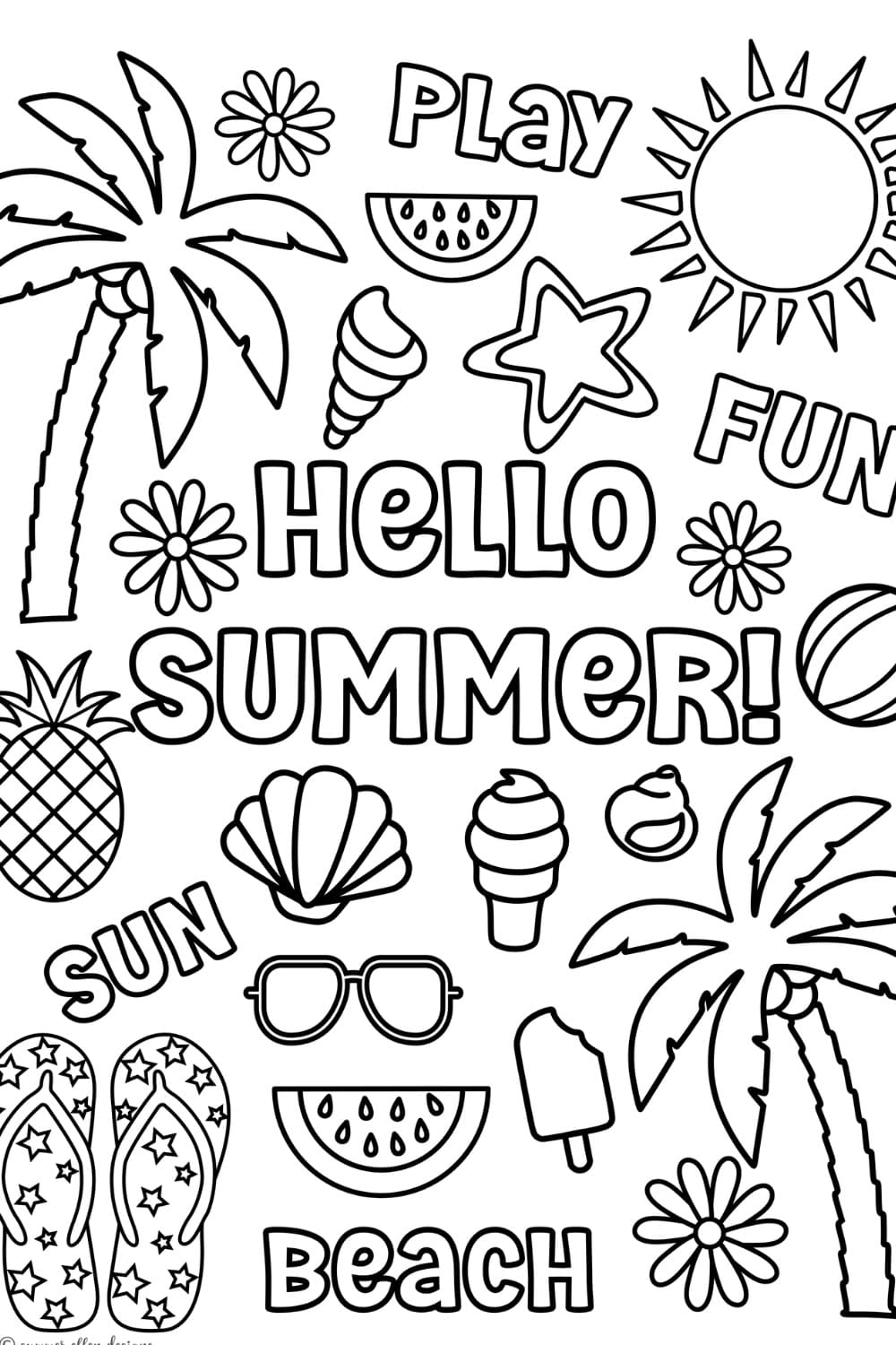 Best 45 Summer Coloring Pages Aesthetic Ideas 3