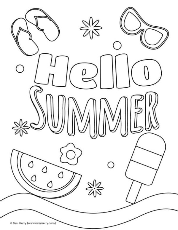 Best 45 Summer Coloring Pages Aesthetic Ideas 39