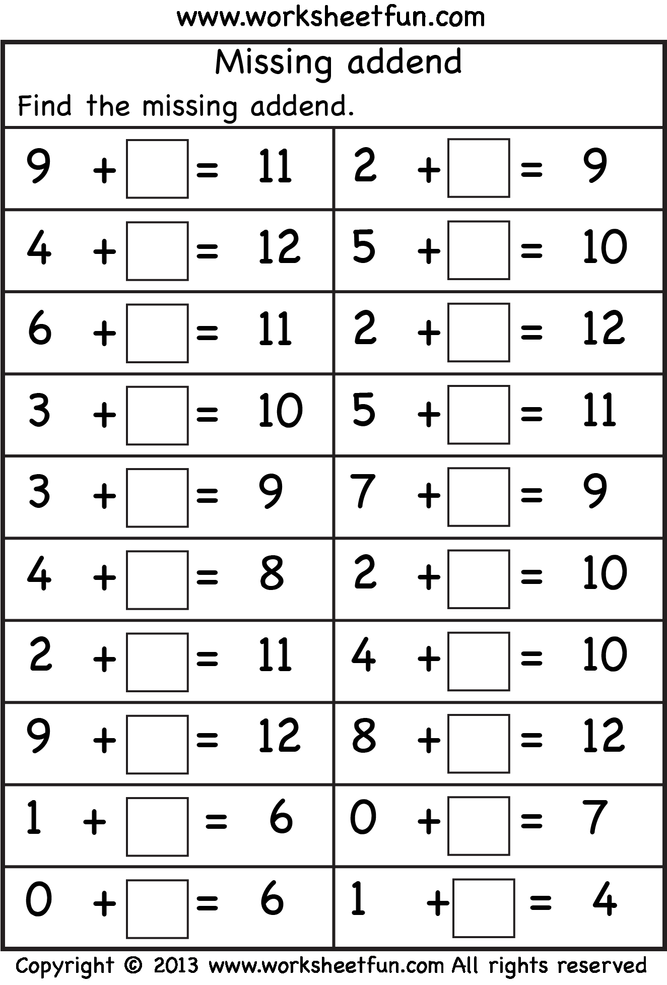 30 1St Grade Simple Math Worksheets