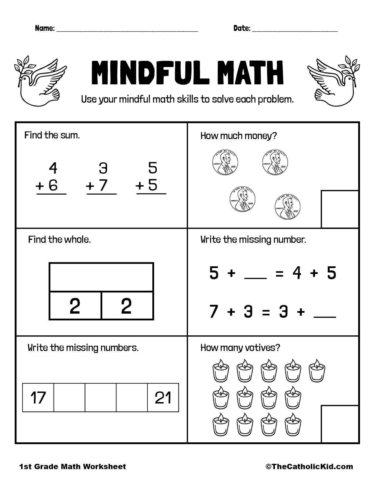 30 1St Grade Simple Math Worksheets