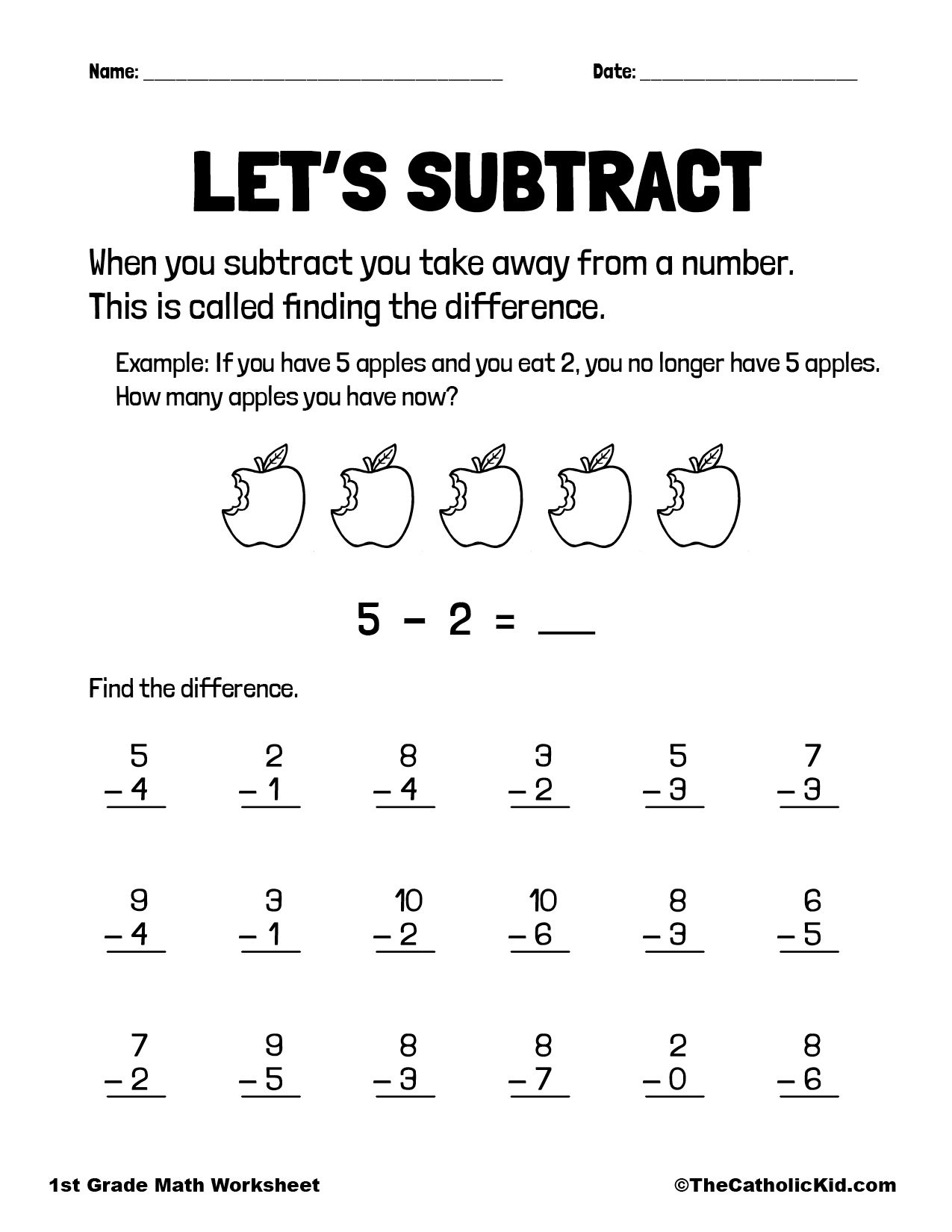 30 1St Grade Simple Math Worksheets