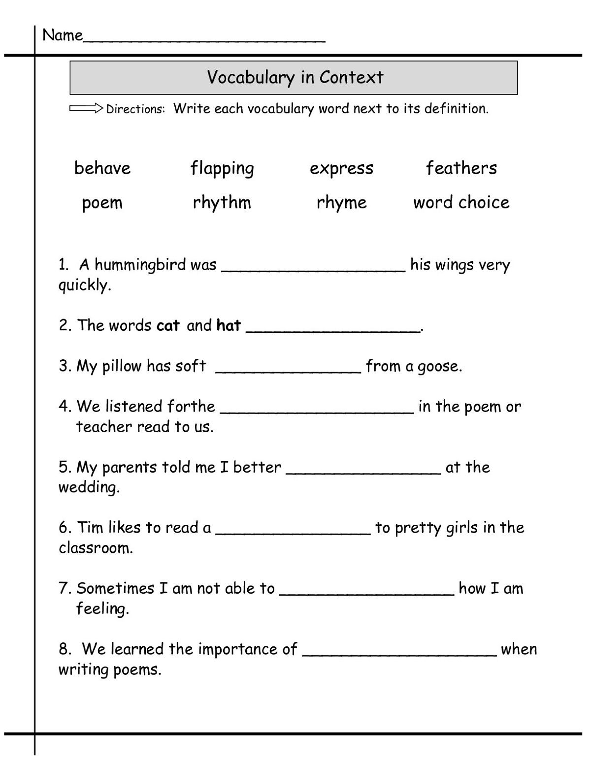 30 2Nd Grade Language Arts Worksheets