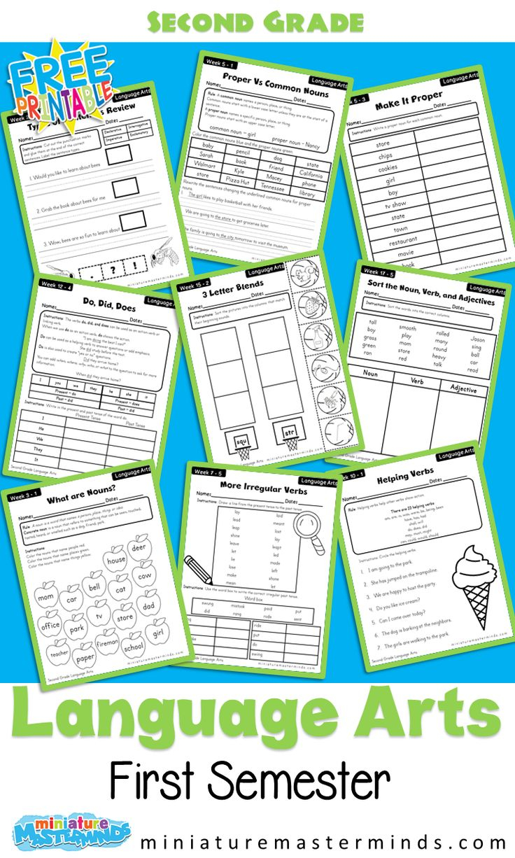 30 2Nd Grade Language Arts Worksheets