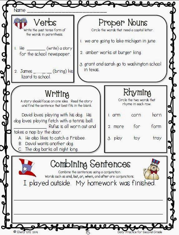 30 2Nd Grade Language Arts Worksheets