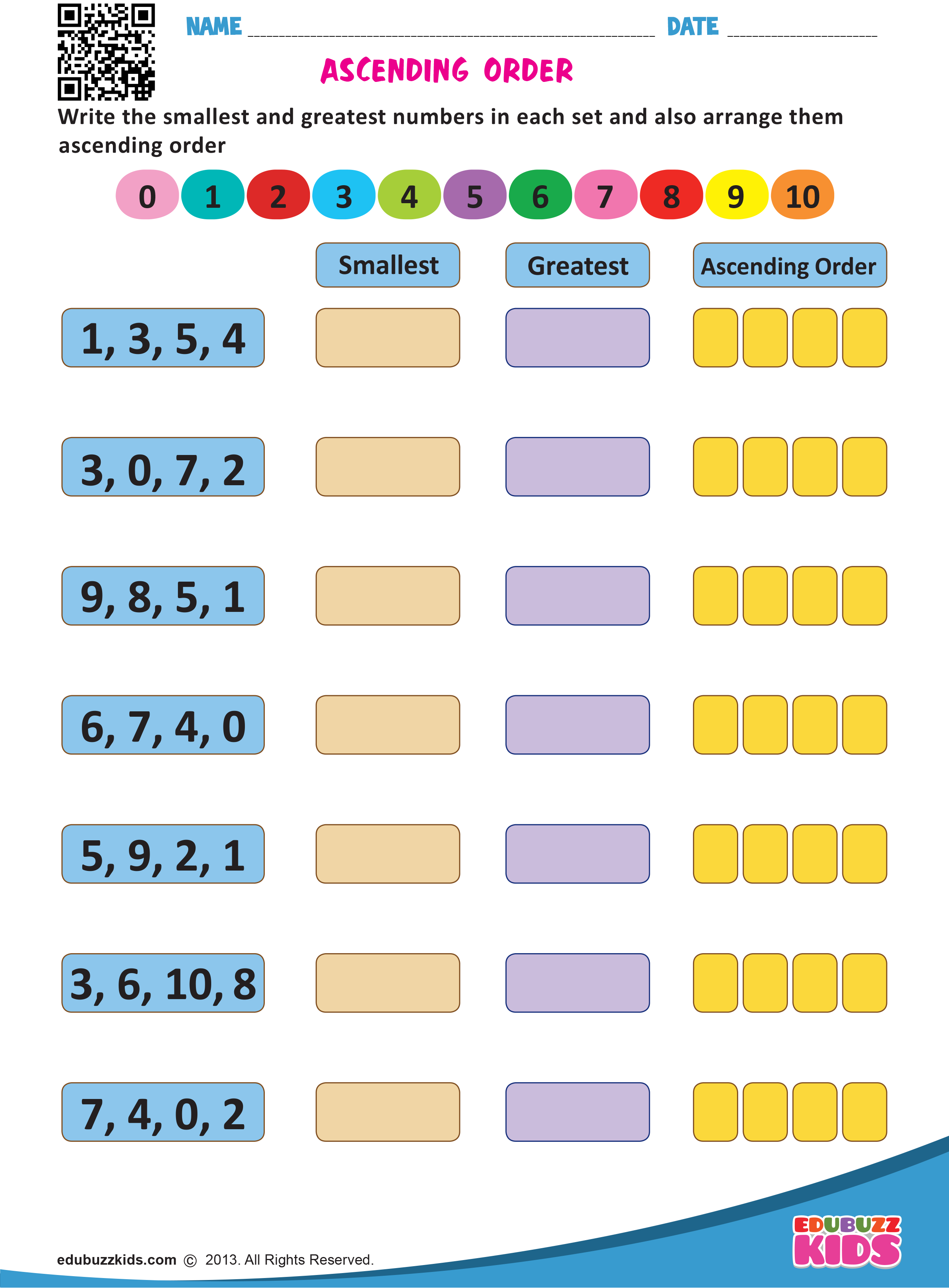 30 2Nd Grade Math Worksheets Ascending Order